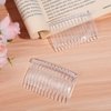 Uonlytech 10pcs 14 Teeth Plastic Hair Side Combs, Small French Teeth Hair Combs Hair Clip Combs Clear Barrettes Bun Holder for Women Bridal Wedding