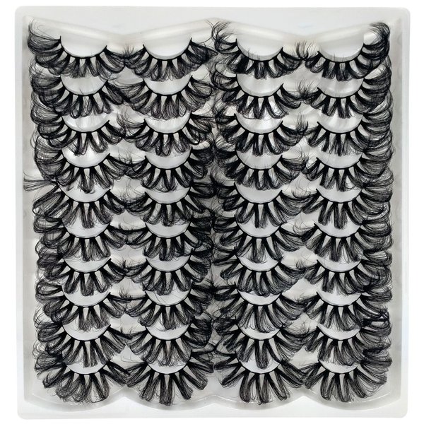 Lashes 25mm Fluffy Mink False Eyelashes Long 20 Pairs Dramatic Thick 3D 5D Faux Mink Lashes 25 mm Fake Eyelashes Pack (VG40), by Kmilro