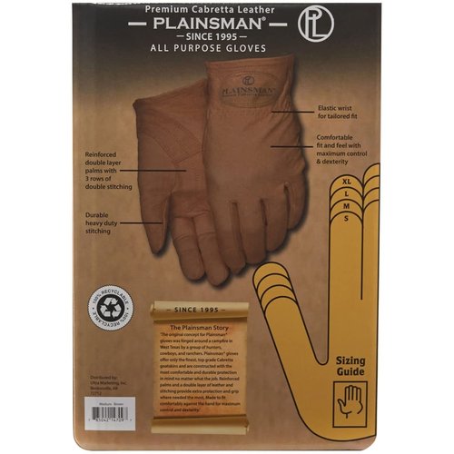 Plainsman Premium Cabretta Leather Gloves (2 Pair, Medium)