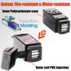 MOTOPOWER MP0608 3.1Amp Motorcycle Dual USB Port SAE to USB Adapter Battery Monitor with Switch Control and LED Indicators