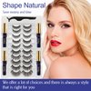 Magnetic Eyelashes with Eyeliner Kit, Magnetic Lashes 10 Pairs, Magnetic Eyeliner 4 tubes, Natural Look, Waterproof, Easy to Use, Comfortable, Magnetic Lashes,