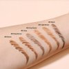 5pcs Eyebrow Pencil Waterproof Permanent Makeup Pencil Eyebrow Mapping Pencil Pull Cord Peel-off Eyebrows Tattoo Makeup Cosmetics Eyebrow Pencil (Red Paper-Deep Brown Core)