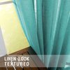 KOUFALL Teal Sheer Curtains 63 Inch Length for Bedroom 2 Panels Set Rod Pocket Faux Linen Window Decorative Drapes for Living Room Teen Girls Room Laundry Room 52x63 Inches Long