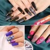 Teenitor Nail Pen Designer,Stamp Nail Art Tool with 15pcs Nail Painting Brushes, Nail Dotting Tool, Nail Foil, Manicure Tape, Color Rhinestones for Nails-Black