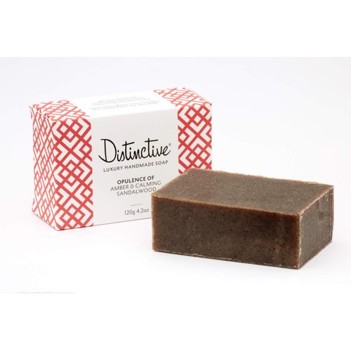 Luxury Handmade Soap - Natural Soap Bar fragranced with Opulence of Amber and Calming Sandalwood - Palm Oil Free, No Preservatives, Plastic Free, Never tested on Animals (1)