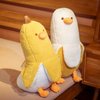 hitoshe Banana Duck Plush Toy, Banana Duck Stuffed Animals Doll Cute Plushie Hugging Plush Pillow Gift for Girls and Boys (White, 27.55 inch)