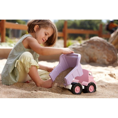 Green Toys Dump Truck, Pink/Purple CB - Pretend Play, Motor Skills, Kids Toy Vehicle. No BPA, phthalates, PVC. Dishwasher Safe, Recycled Plastic, Made in USA.