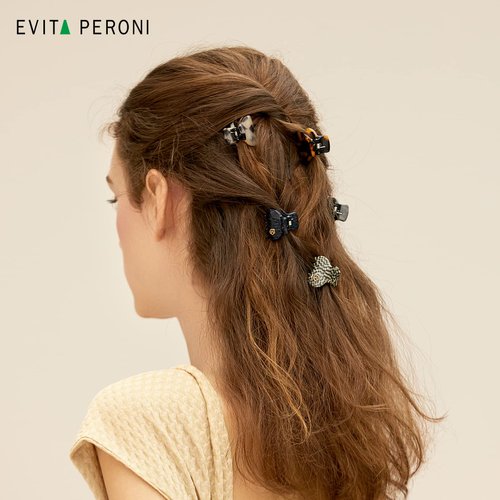 EVITA PERONI Small Hair Claw Clips, Bangs Clips for Thin Hair, Hair Buns Braided Bangs Accessories, Mini Jaw Clips for Women