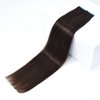 ROSEBUD Tape in Hair Extensions REMY Human Hair, Secure Skin Weft Hair Extensions Seamless 40g/Pack 20Pcs 10 Inch Dark Brown