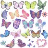 Ooopsiun Glitter Butterfly Temporary Tattoos for Girls -12 Sheets Butterfly Party Favors Decorations for Kids Women