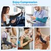 KEKING® Compression Arm Sleeves, Pair, Firm 20-30mmHg Graduated Compression Full Arm Support for Recovery, Pain Relief, Tendonitis, Golfers & Tennis Elbow Brace, Workouts Sports - Latex Free Grey 3XL