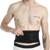 NeoTech Care Back Brace - Breathable & Adjustable Support for Lower Back Pain - Double Pull Compression Straps - Lifting Spine Protection Vest - Black (Size L)
