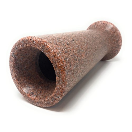 OPTIMUM Slim Memorial Cemetery Flower Vase - Plastic (North American Pink Granite) with Metal Ground Spike, Grave Marker, Decorations for Gravesite, Headstone Flowers Holder, Garden Lawn & Yard