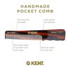 Kent R18T Fine Tooth Comb for Men, Handmade Hair Comb for Styling Comb for Men with Fine Hair, Mustache Comb and Pocket Beard Comb for Men with Thumb Grip, Saw Cut and Hand Polished, Made in England