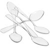 Loreso Plastic Mini Clear Dessert Spoons For Miniature Dessert Cups, Tasting Party, Sampling, Ice Cream, Small Catering Supplies - Reusable 50 CT