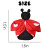 Cute Hair Clips for Girls Ladybug Hair Clip Summer Hair Clips Red Hair Barrettes Non-slip Hairpin Grosgrain Ribbon Hair Pins Insect Hairgrip Back to School Hair Accessories for Hair Decoration 2Pcs