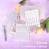 Yosca 6 Pcs Self Adhesive Face Gems, Rhinestone Stickers for Face Eye Nail Hair Body Makeup, Face Gems, Nail Rhinestones, Pearl Stickers for Halloween Christmas Diwali Concert Crafts Rave Accessories