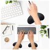 DAPESUOM Mouse Wrist Rest, Ergonomic Memory Foam Mouse Wrist Support, Leather Hand Rest Pad Cushion for Gaming, Office, Computer, Laptop, Wireless Mouse, Men, Women, Pain Relief & Easy Typing,Black