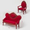 Keldoner Wooden Dollhouse Furniture 1 12 Scale, Doll House Furniture Toys for Dollhouse Living Room Incl Classical Sofa and Arm Chairs, Miniture House Furniture and Accessories