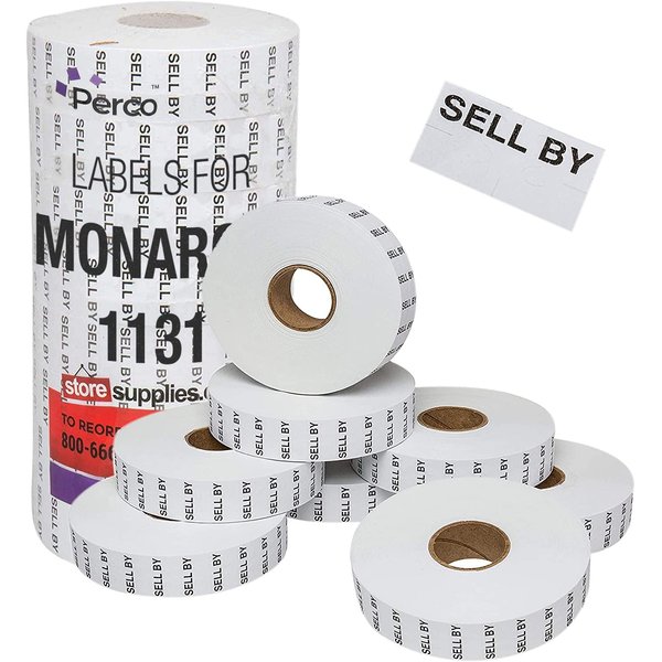 "Sell by" Labels for Monarch 1131 Price Gun – 8 Rolls, 20,000 Marking Labels