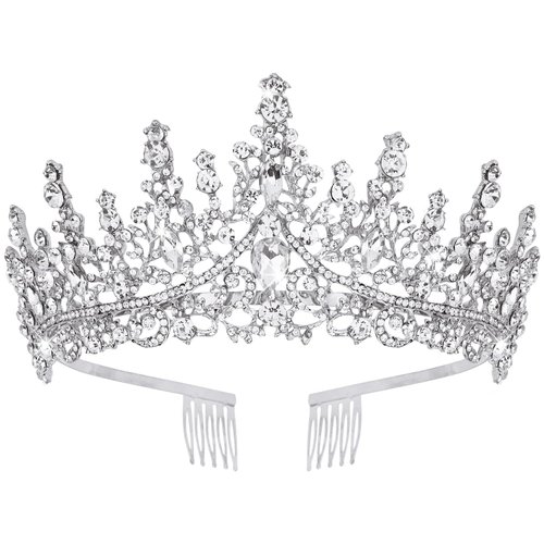COCIDE Tiara and Crown for Women Crystal Queen Crown Rhinestone Tiara for Girl Bride Wedding Hair Accessories for Bridal Birthday Party Prom