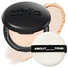 ABOUT TONE Blur Powder Pact 0.32oz - Pressed Powder Compact with Mirror and Puff Makeup Setting Finishing Blurring Natural Translucent Lightweight Face Sebum Oil Control Vegan Formula (02 LIGHT)