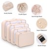 Packing Cubes for Carry On, Mossio 9 Piece Set Travel Cubes for Flying Camping Hiking Beige