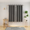 NATUS WEAVER Buffalo Check Curtains 54 inch Length Kitchen Living Room Bedroom Black and White Gingham Plaid Window Curtain Panels Basement Drapes 2 Panels Grommet Top Window Treatment Set