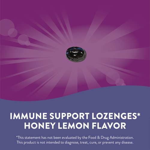 Nature's Way Sambucus Zinc Lozenges with Elderberry and Vitamin C, Honey Lemon Flavor, 24 Lozenges