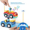 Liberty Imports My First Cartoon RC Remote Control Cars for Toddlers Ages 1-3, Radio Control Toy for Baby, Kids 18 Months+ (2 Pack)