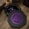 DND Dice Tray - Premium 8 Inch Dice Tray Dungeons and Dragons - Exquisitely Detailed Purple World Tree & Triquetra Design - Perfect RPG Dice Rolling Tray with D&D Dice Box Storage to Protect Dice