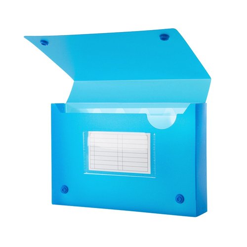 Filexec 5 x 8 Inch Index Case, Snap Button Closure, 5 Index Dividers, Assorted (Pack of 6) (50101-2091)