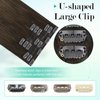 Ukira Brown Clip in Hair Extensions Real Human Hair, 18 Inch 70g 7pcs Medium Brown Hair Extensions Clip ins for Women, Ntural Straight Remy Human Hair Extensions Brown Hair Extensions