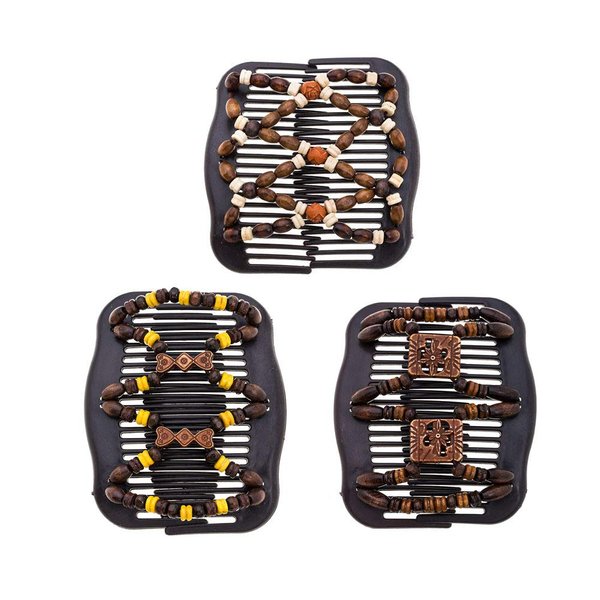 LOVEF Thick Hair Clip Combs - Bun Maker Hair Accessories for Girls and Women - Easy Updo, Doesn't Slide Out, Holds Long or Short Hair - Waterproof (3PCS)