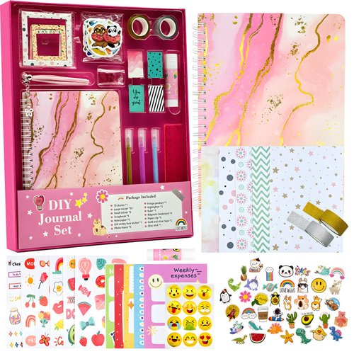 ainifv DIY Journal Set for Teen Girls Ages 8-12, 8 and 9 Year Old Girls Gifts, Girl Birthday Gifts for 8 Year Old Girl, Girls 10-12 Years Old Gift Ideas, 11 Year Old Girl Birthday Gifts
