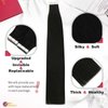 Moresoo Tape in Hair Extensions Black Human Hair Tape in Extensions Natural Black Hair Extensions Real Human Hair Tape in Invisible PU Tape in Hair Extensions Human Hair 20 Inch #1B 20pcs 50g