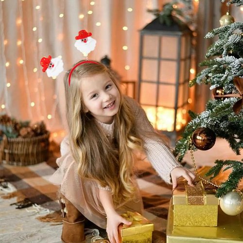 Juaugusep Christmas Cute Headband Elastic Cosplay Hair Band Holiday Hair Hoop for Party Costume Props Hair Accessories (Hat Santa, One Size)