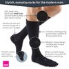 mediven for Men Select 15-20 mmHg Compression Dress Socks, Black III Tall