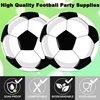 QZYL 50 Pack Soccer Plates, 9 Inches Disposable Paper Plates, Soccer Themed Dinner Plates, Soccer Birthday Party Decorations for Anniversaries Football Celebrations Family Gatherings Soccer Party