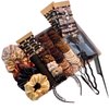 Hair Accessories Set for Women, Ponytail Holders, Hair Scrunchies, Hairbands, Scrunchy Hair Ties, Hair Styling Tool Set (1163PCS(brown)