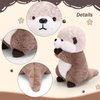 Riuhot Otter Stuffed Animals Cute Otter Plush Soft Otter Plushie Toy Stuffed Otter Gift for Kids Children Girls Boys 9.8 Inch Sea Otter Stuffed Animal