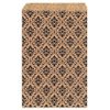 100 pcs 4" x 6" Damask Paper Gift Bags Shopping Sales Tote Bags Brown with Black Damask Design