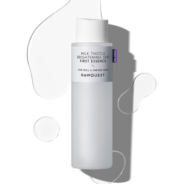 RAWQUEST- Korean Skin Care Essence Toner for Deep Hydration, Radiant Glow, Moisturizing, Soothing & Dermatologist Tested w/82% Milk Thistle, Hyaluronic Acid & Niacinamide, K Beauty 6.76 Fl Oz / 200ml