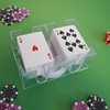 DNB Revolving Playing Card Tray - 6 Deck Plastic Rotating Canasta Card Holder