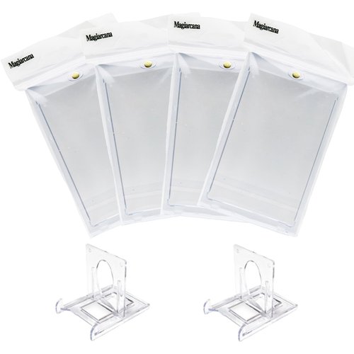 Magiarcana Booster Pack Protector 4pcs+2pcs Display Stand,UV Protection can Protect Your Collectible Card Booster Packs，Protect Your Collectible Cards, Sports Cards, and Gaming Cards