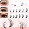 Fluffy Eyelash Clusters with Bottom Lashes 14-25mm Volume Lash Clusters Eyelash Extensions 100D+160D Individual Lashes Clusters 276pcs DIY D Curl Wispy Plant Fibers Lashes Clusters, by Yaiseiko