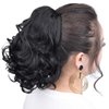 SYXLCYGG Black Ponytail Hair Clip Claw Pony Tails Extension Wavy 10" 3.5 OZ Synthetic Like Real Fake Hair piece Women Yaki Easy To Use Fluffy¬ Tangled