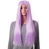 Onedor 30 Inches Long Straight Light Purple Synthetic Hair Women Full Head Cosplay Wig with Wig Cap (TF2403A - Light Purple)