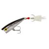Rebel Lures Pop-R Topwater Popper Fishing Lure, Silver/Black, Teeny Pop-R (1/8 oz), 2-inch