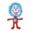 Dr. Seuss for Pets The Cat in The Hat Thing 1 Big Head Plush Dog Toy | Small Dog Toys, 9 Inch Dog Toy from The Cat in The Hat | Red, White, and Blue Stuffed Animal Dog Toy from Dr. Seuss Collection